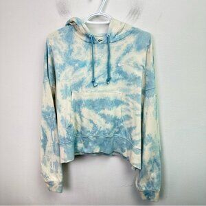 Nike Tie Dye Swoosh Oversized Jersey Hoodie Small